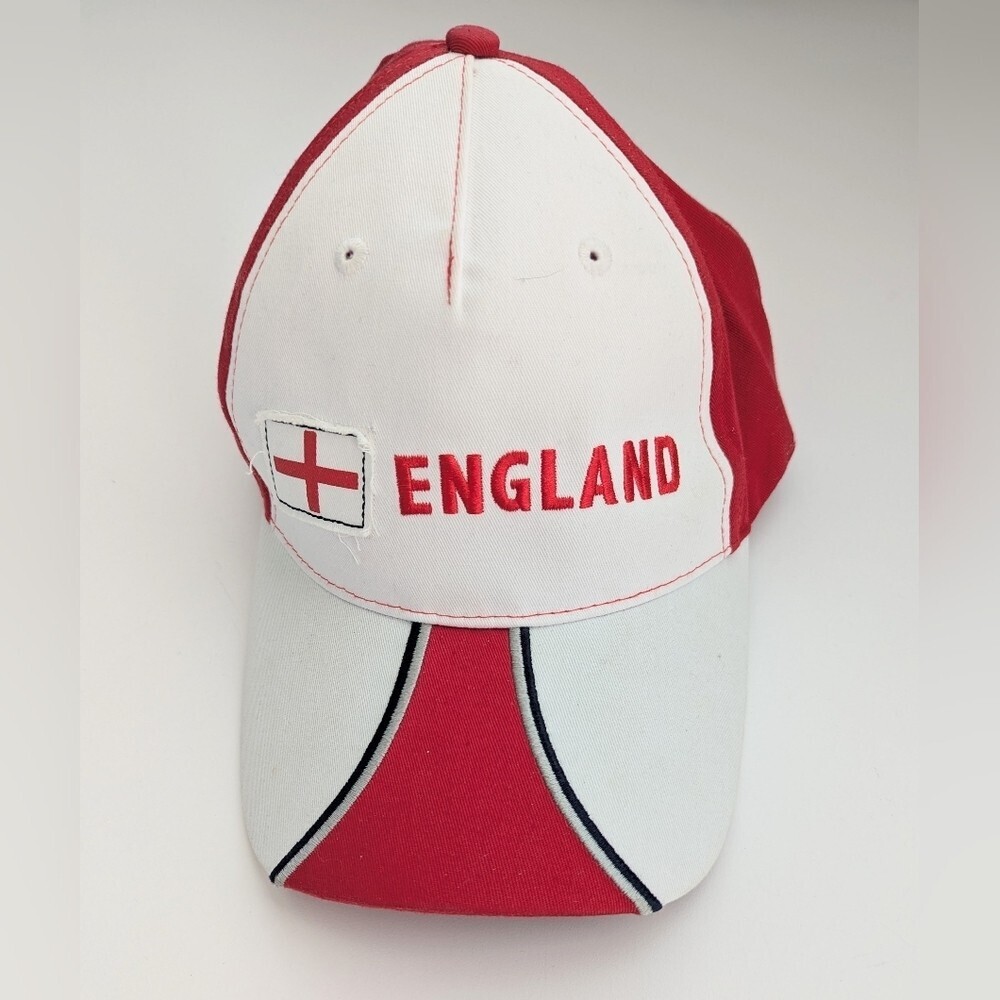 Adult Sized Unisex Adjustable "England" Visor Cap/Baseball Cap/Hat